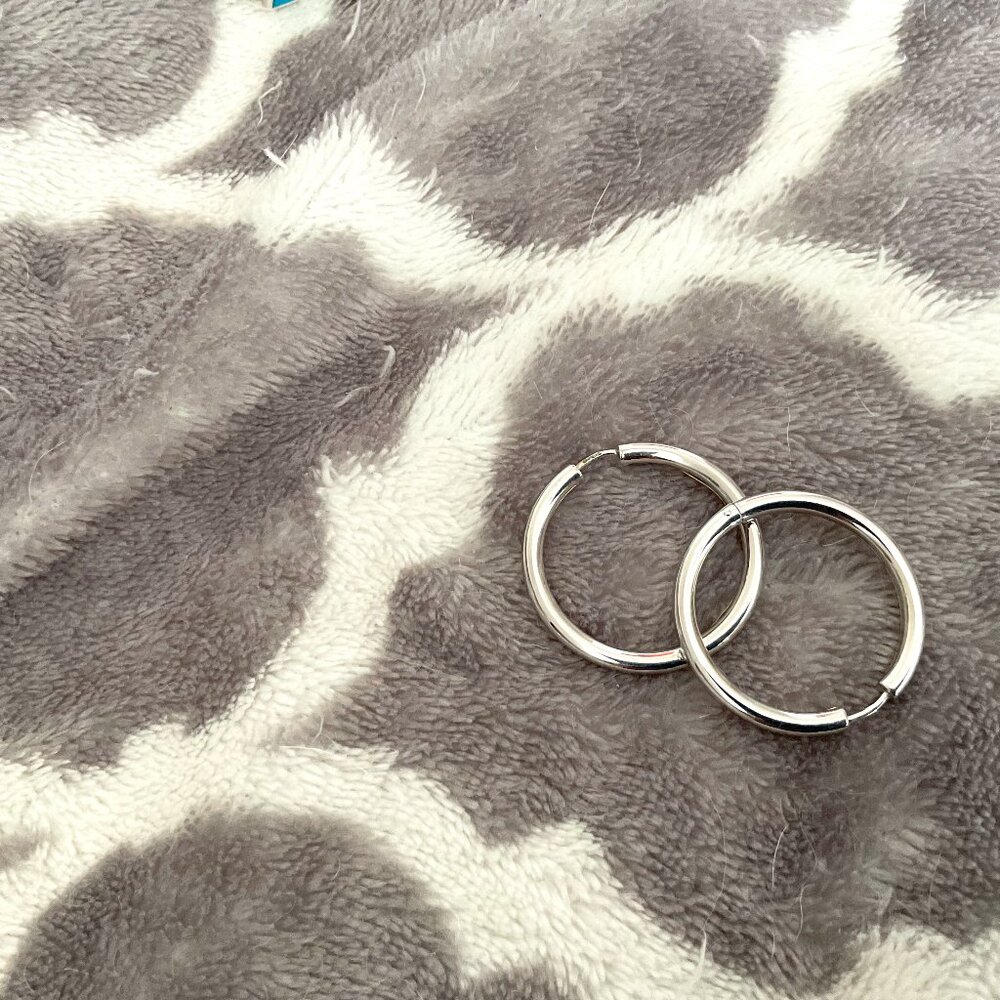 Sterling silver hoop earrings